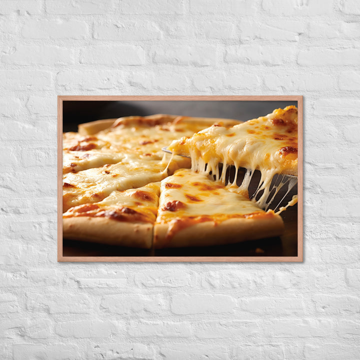 Four Cheese Pizza Framed poster 🤤 from Yumify.AI