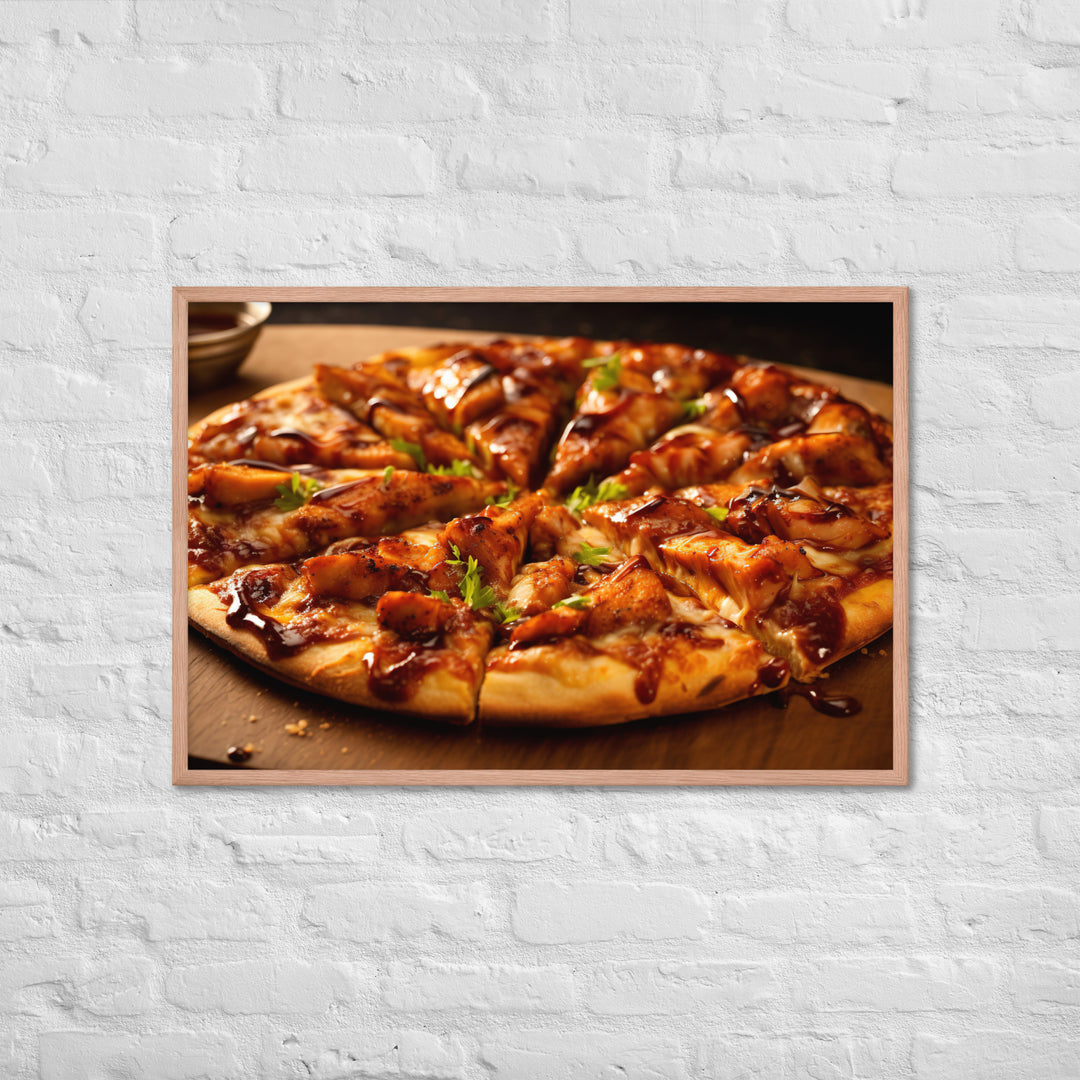 BBQ Chicken Pizza Framed poster 🤤 from Yumify.AI