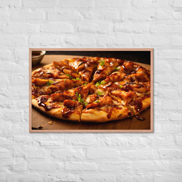 BBQ Chicken Pizza Framed poster 🤤 from Yumify.AI