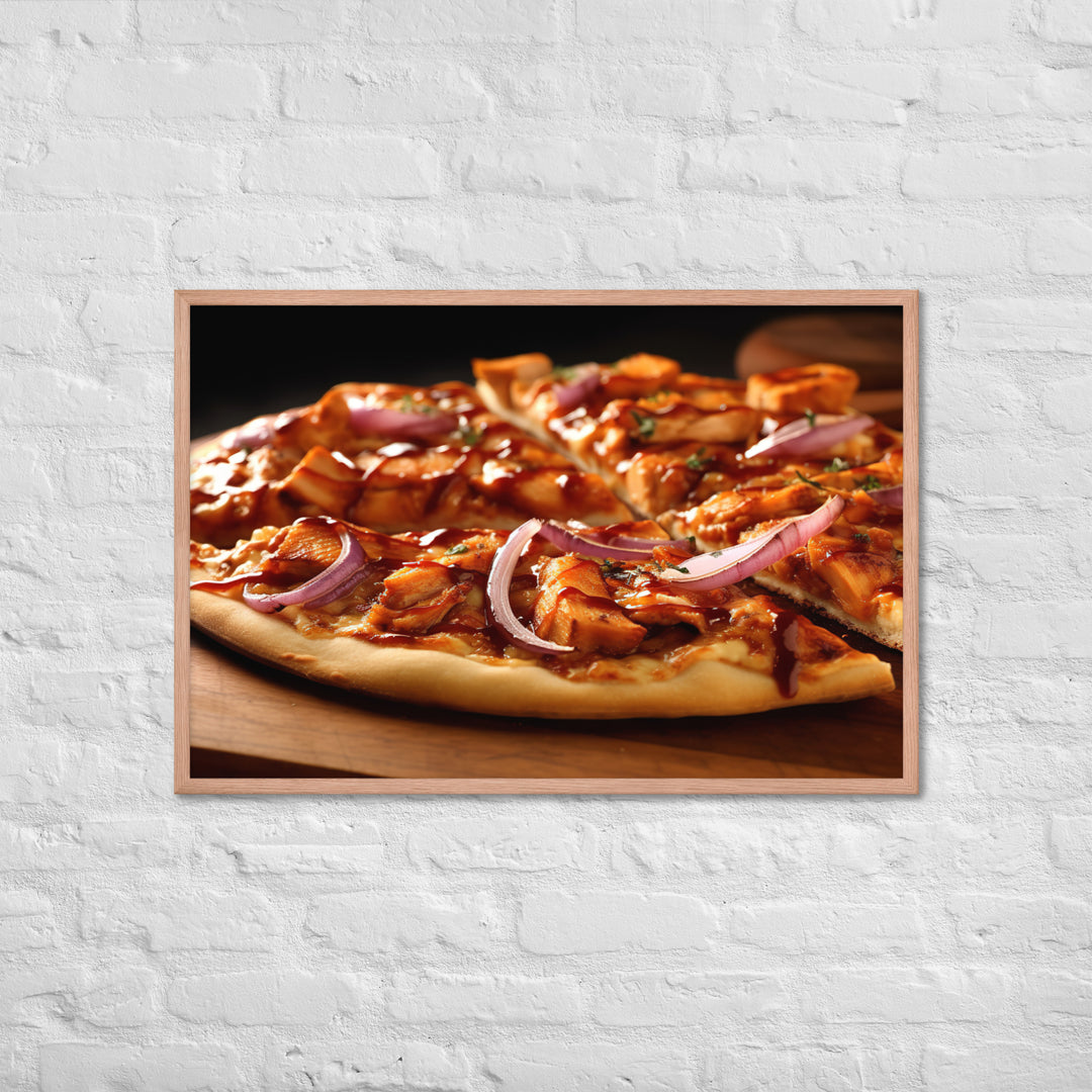 BBQ Chicken Pizza Framed poster 🤤 from Yumify.AI