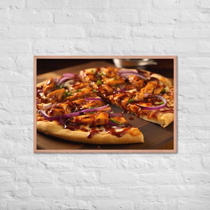 BBQ Chicken Pizza Framed poster 🤤 from Yumify.AI