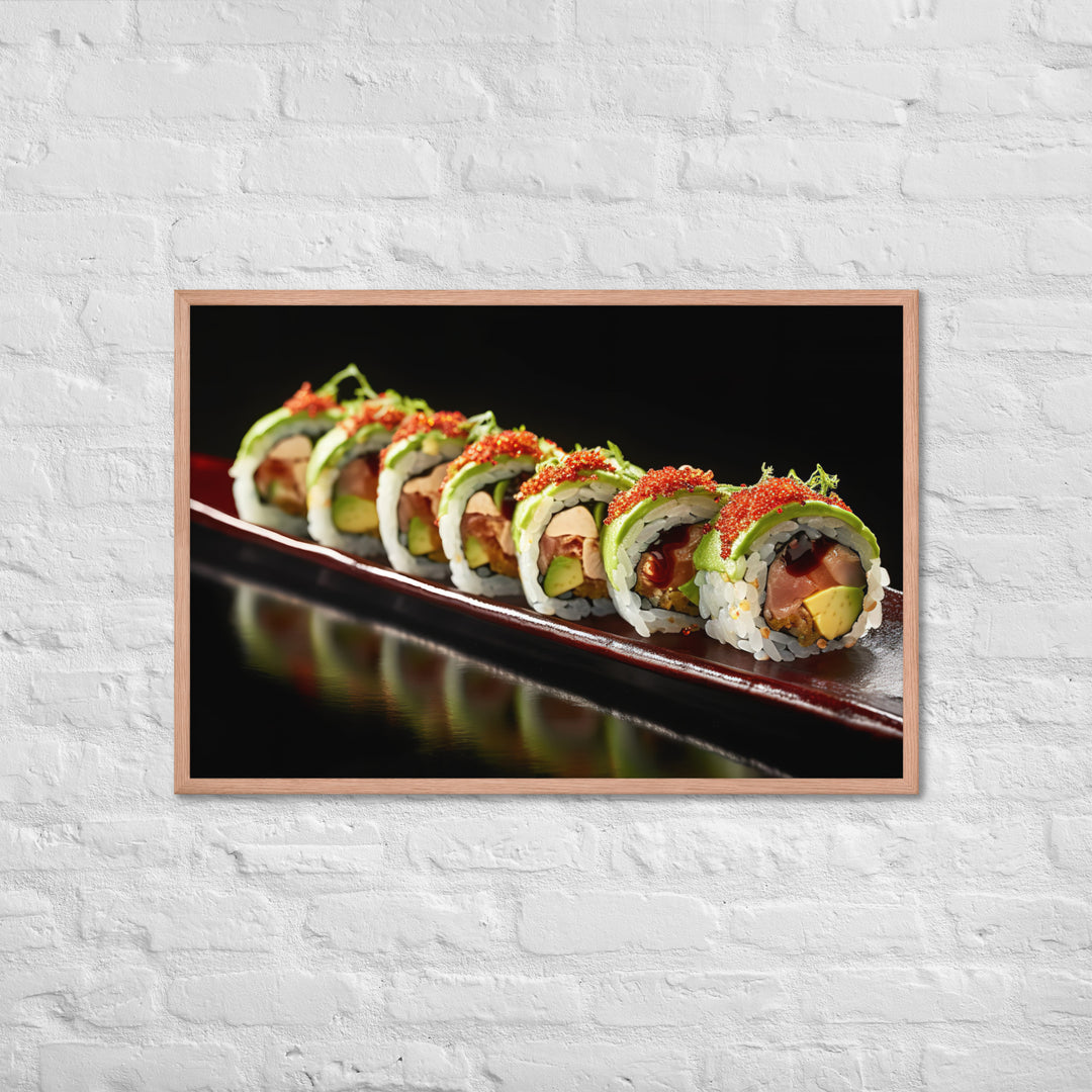 Dragon Roll Framed poster 🤤 from Yumify.AI