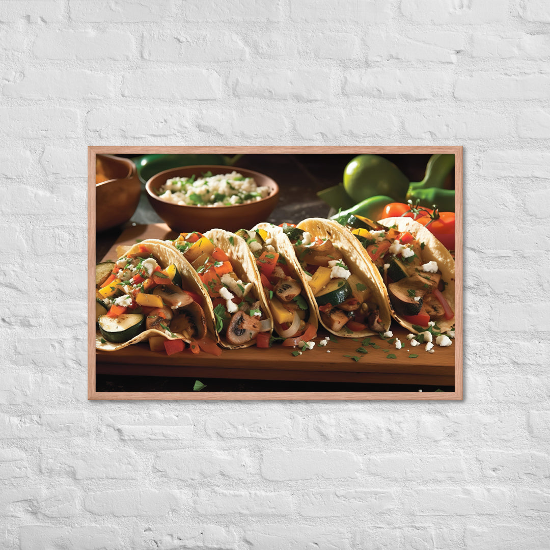 Vegetarian Tacos Framed poster 🤤 from Yumify.AI