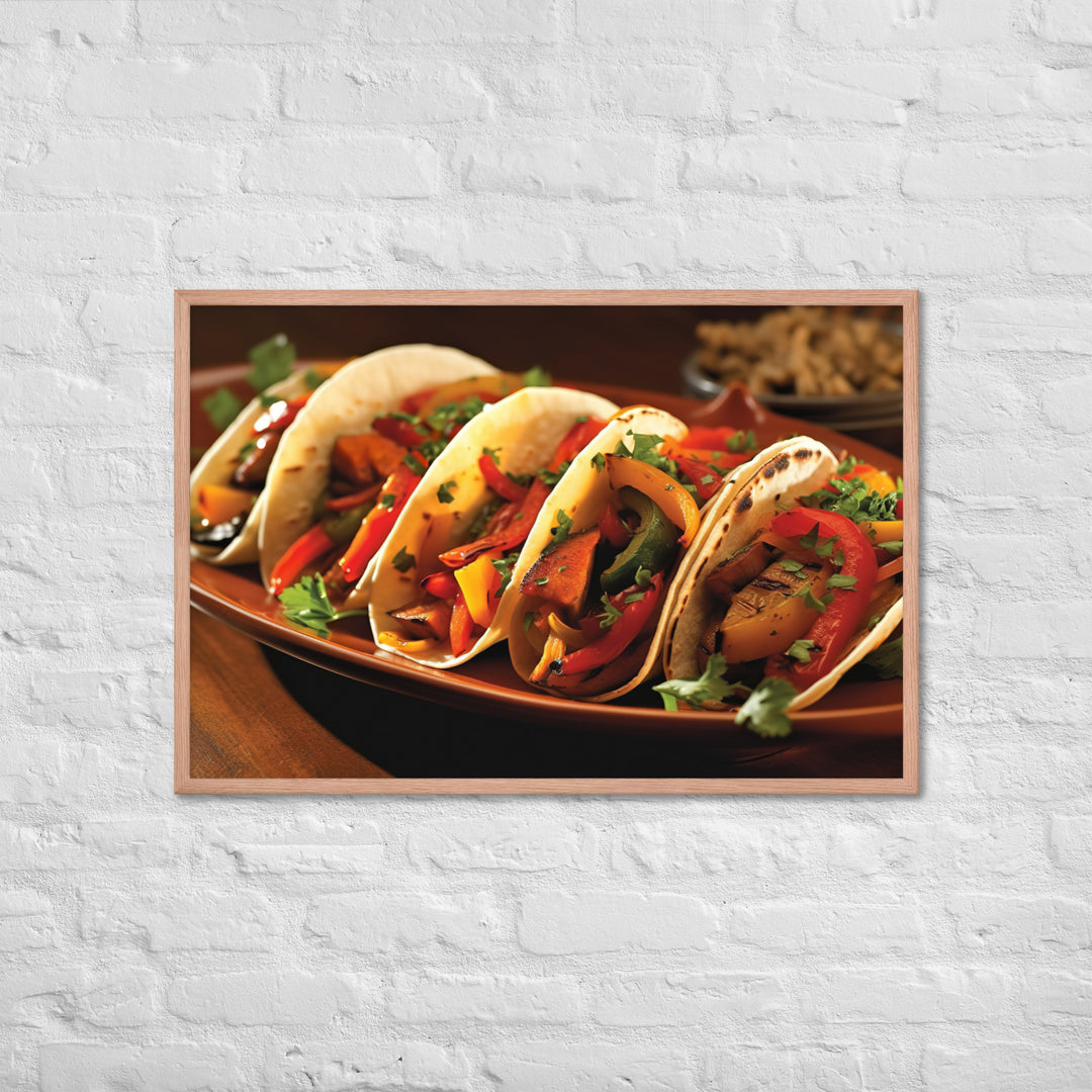 Vegetarian Tacos Framed poster 🤤 from Yumify.AI