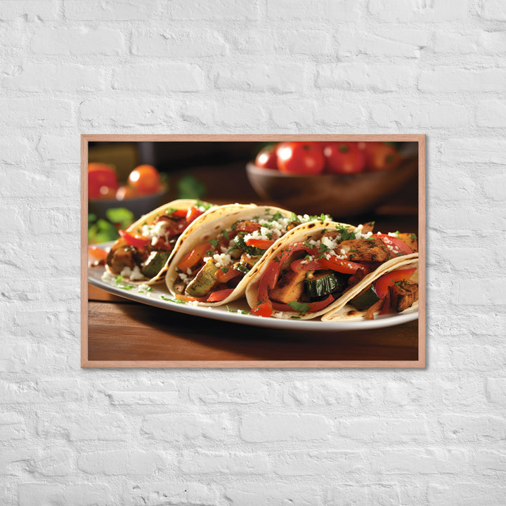 Vegetarian Tacos Framed poster 🤤 from Yumify.AI