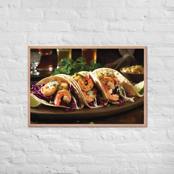 Shrimp Tacos Framed poster 🤤 from Yumify.AI