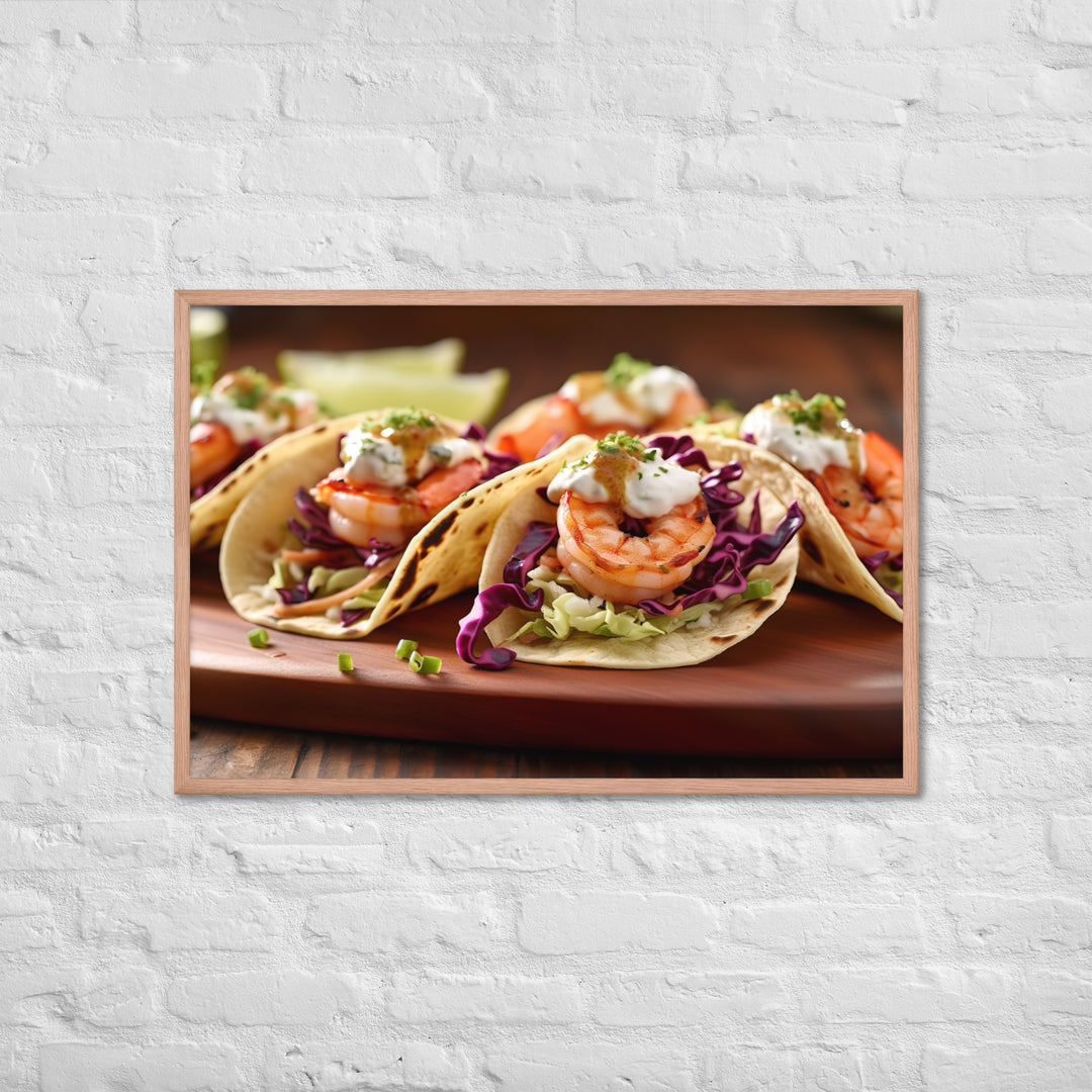 Shrimp Tacos Framed poster 🤤 from Yumify.AI