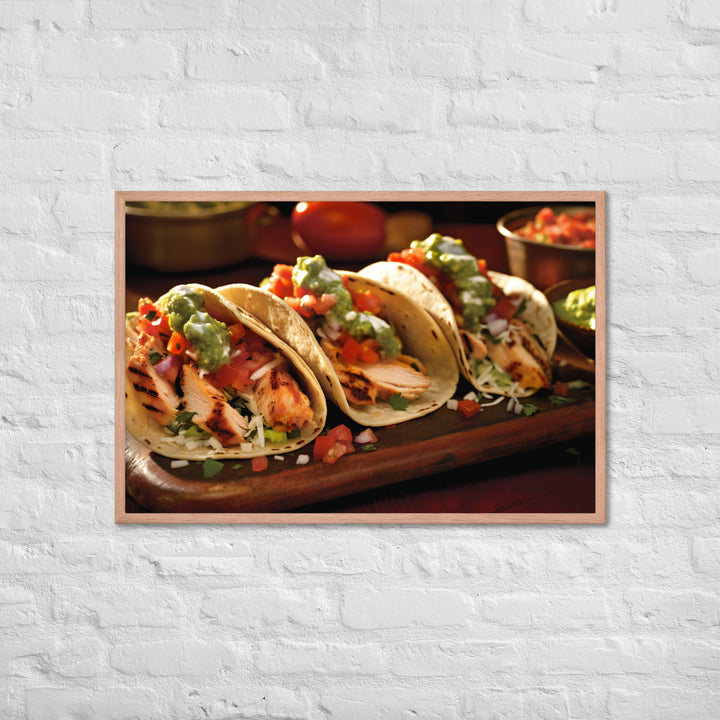 Chicken Tacos Framed poster 🤤 from Yumify.AI