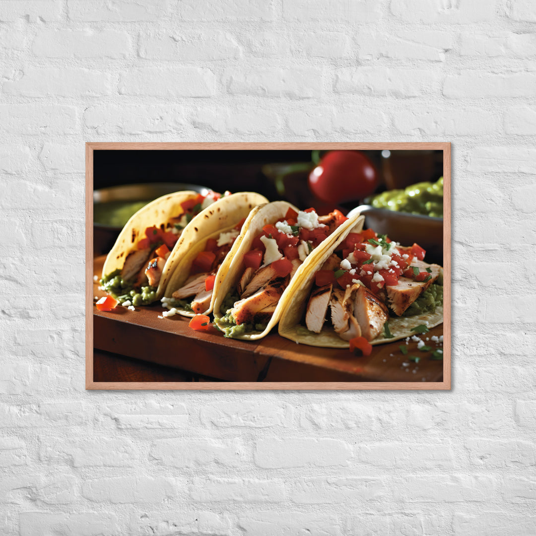 Chicken Tacos Framed poster 🤤 from Yumify.AI