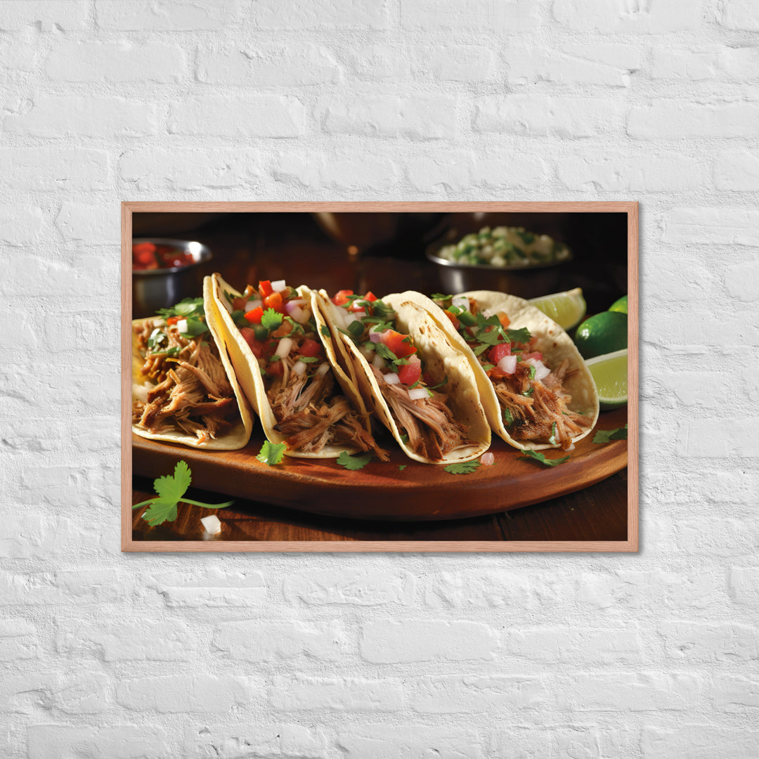 Carnitas Tacos Framed poster 🤤 from Yumify.AI