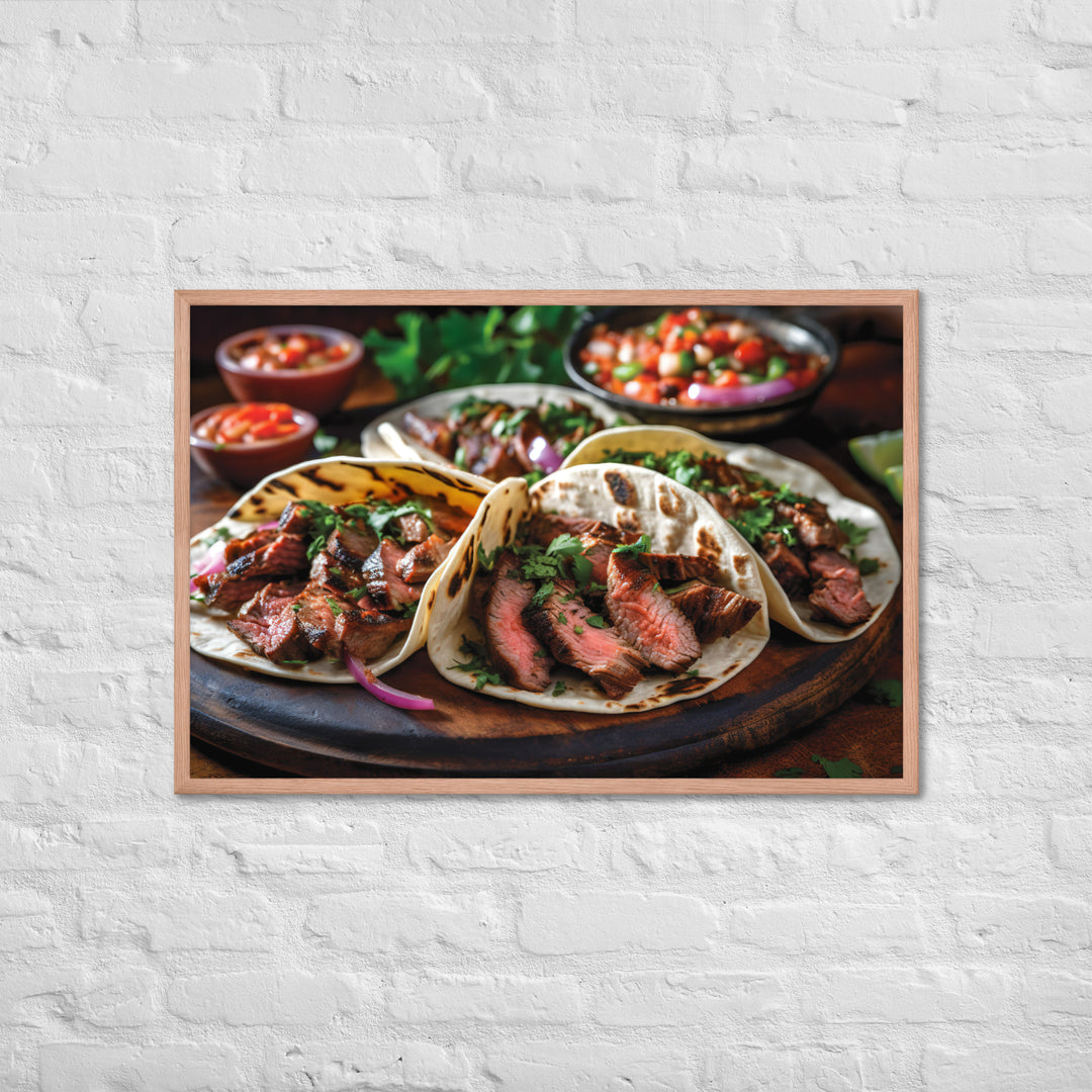 Carne Asada Tacos Framed poster 🤤 from Yumify.AI