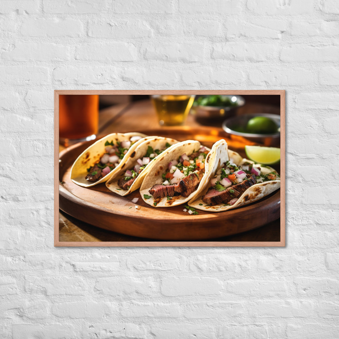Carne Asada Tacos Framed poster 🤤 from Yumify.AI