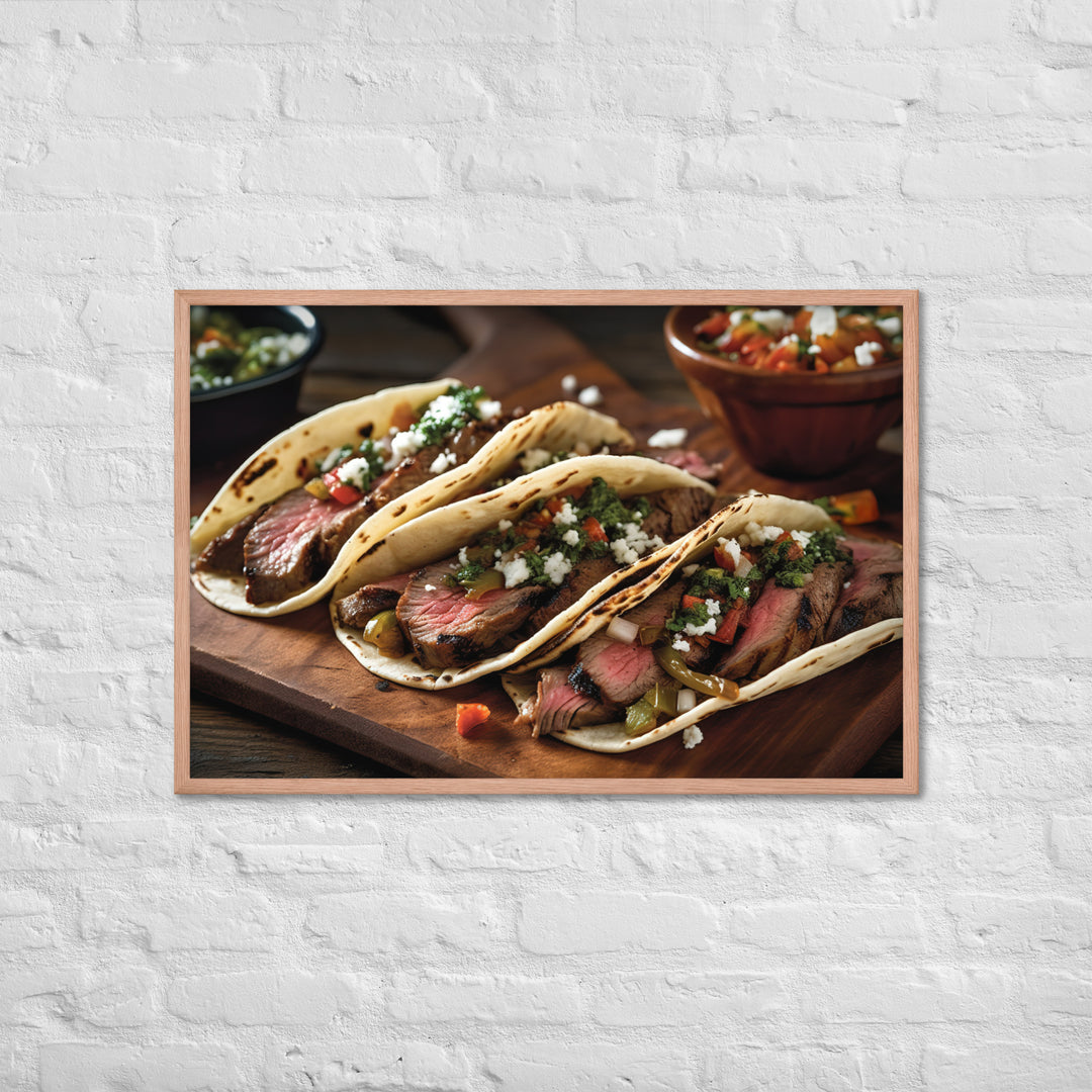 Carne Asada Tacos Framed poster 🤤 from Yumify.AI