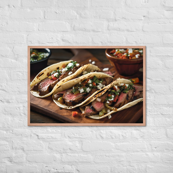 Carne Asada Tacos Framed poster 🤤 from Yumify.AI