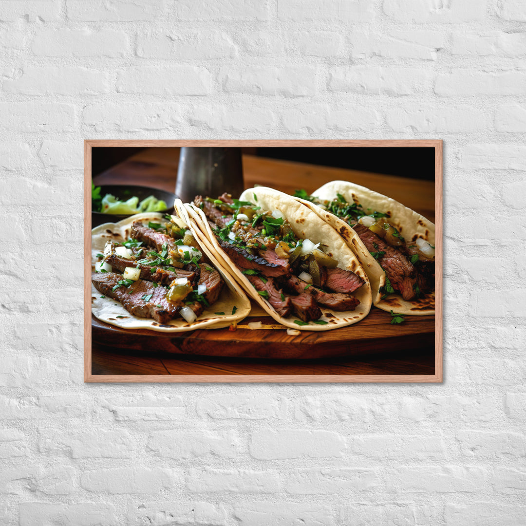 Carne Asada Tacos Framed poster 🤤 from Yumify.AI