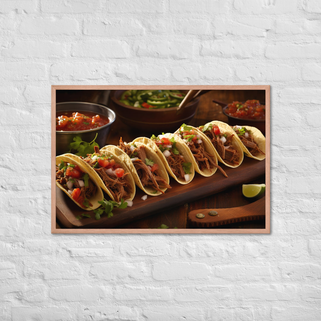 Barbacoa Tacos Framed poster 🤤 from Yumify.AI