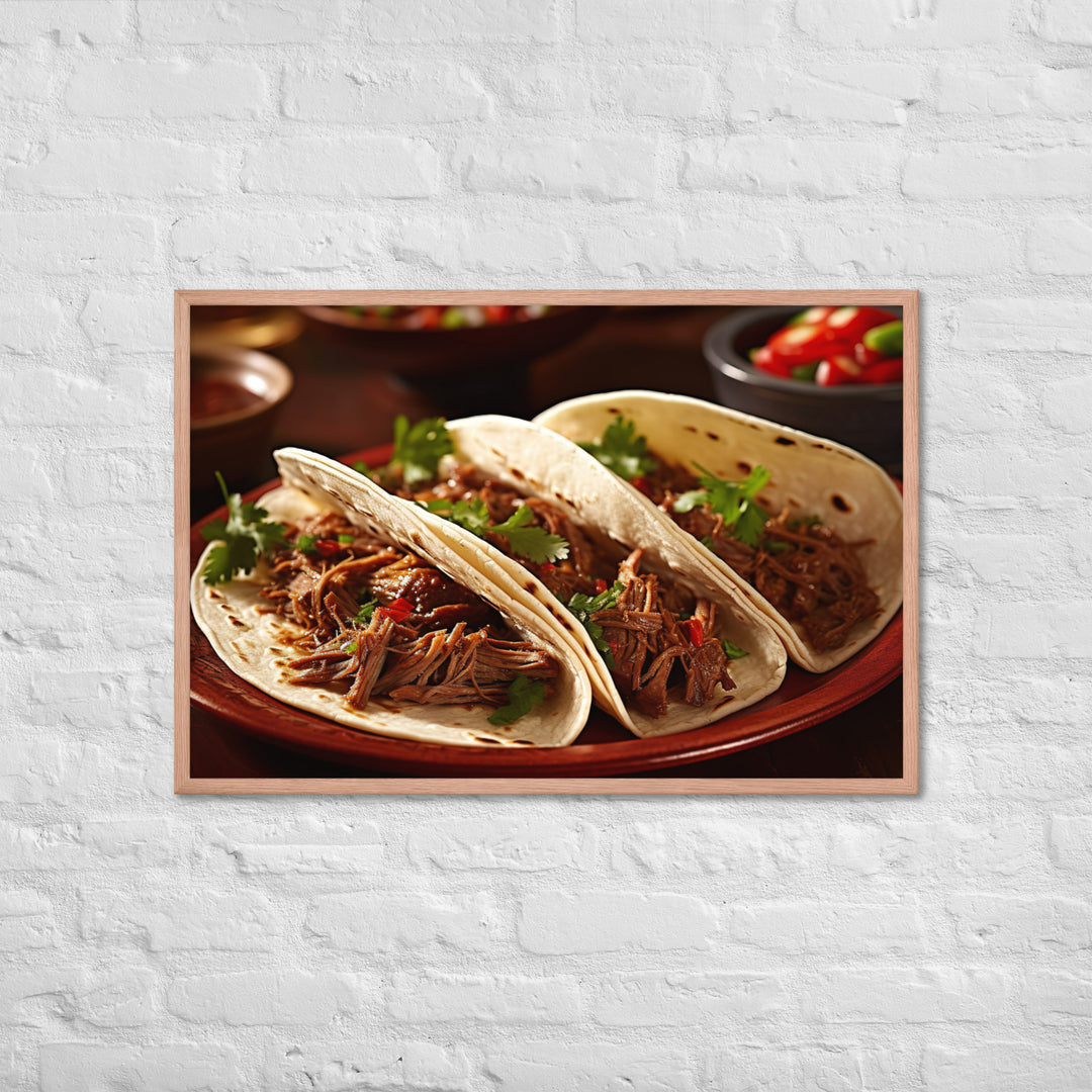 Barbacoa Tacos Framed poster 🤤 from Yumify.AI