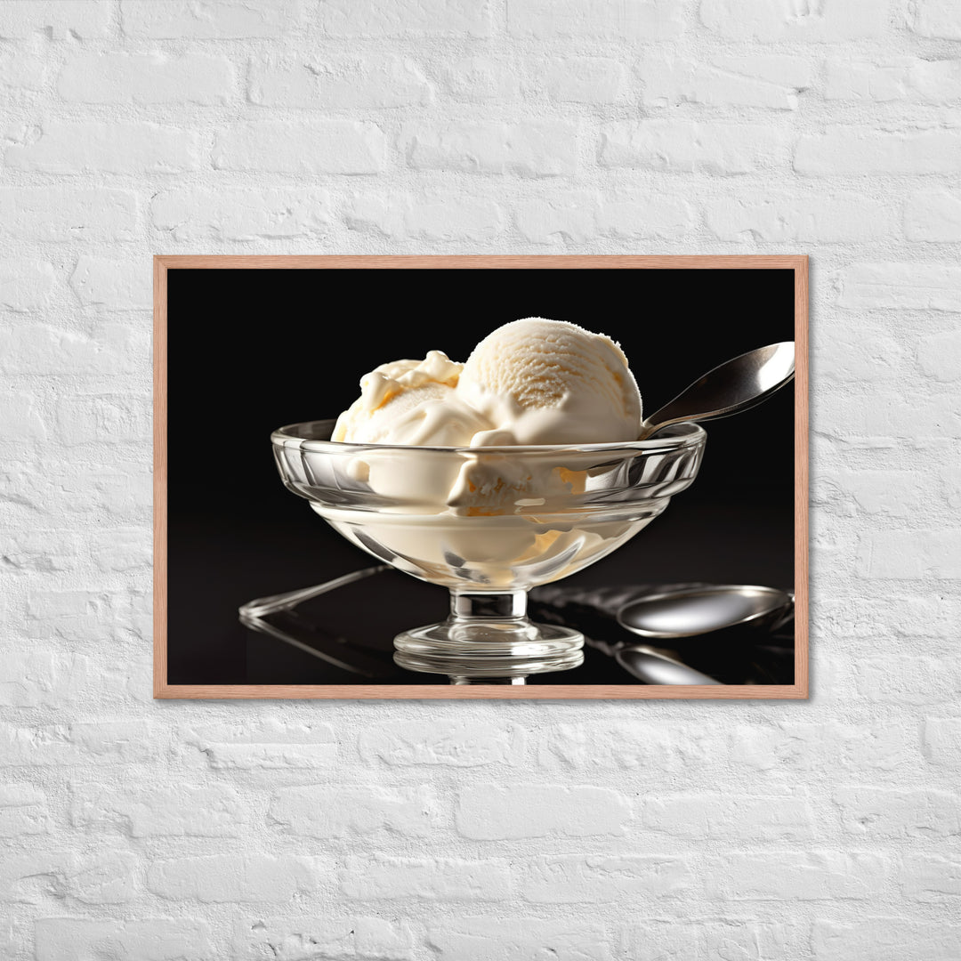 Vanilla ice cream Framed poster 🤤 from Yumify.AI