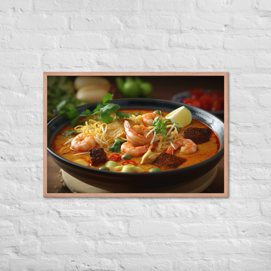 Singaporean Curry Laksa Framed poster 🤤 from Yumify.AI