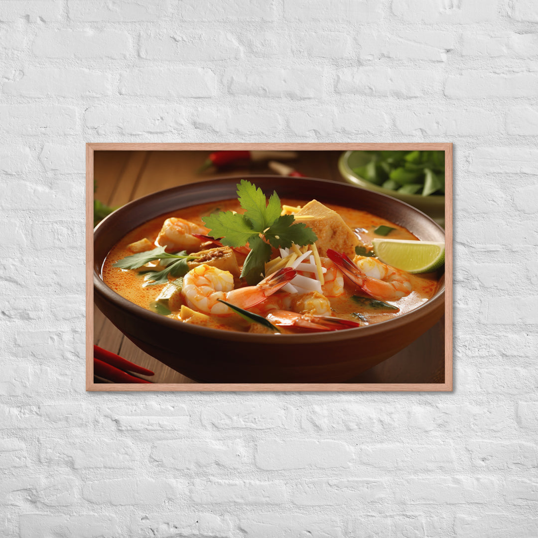 Malaysian Laksa Curry Framed poster 🤤 from Yumify.AI