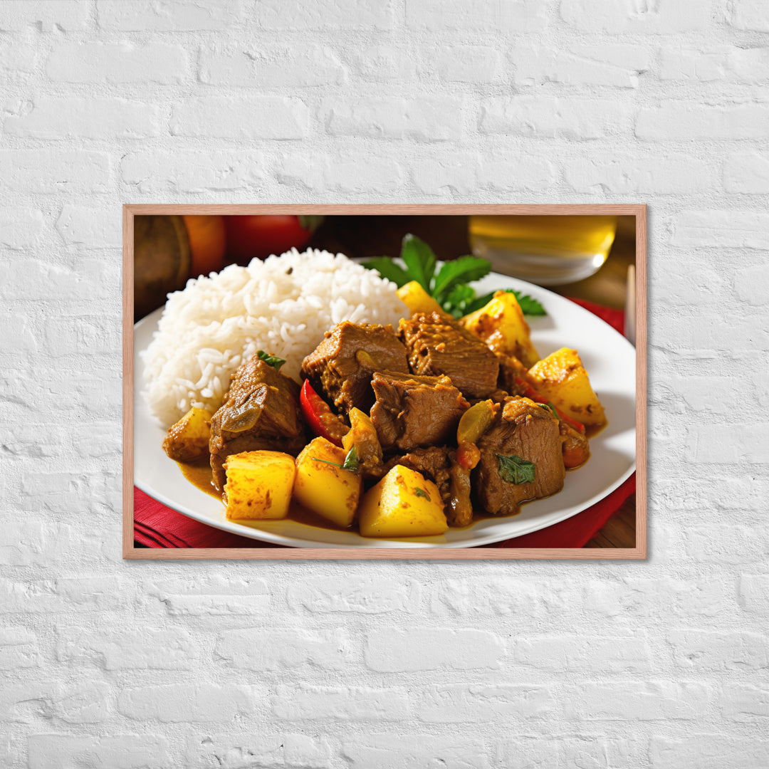 Jamaican Curry Goat Framed poster 🤤 from Yumify.AI