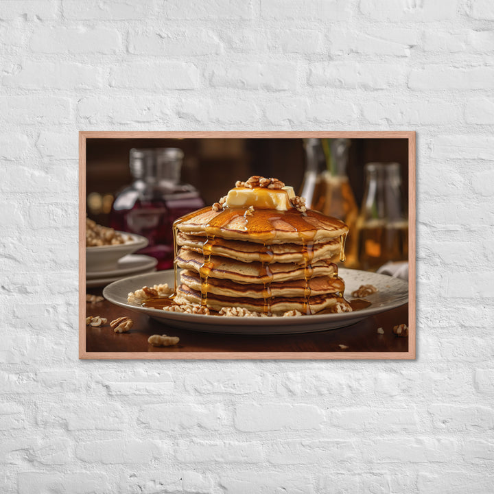 Oatmeal Pancakes Framed poster 🤤 from Yumify.AI