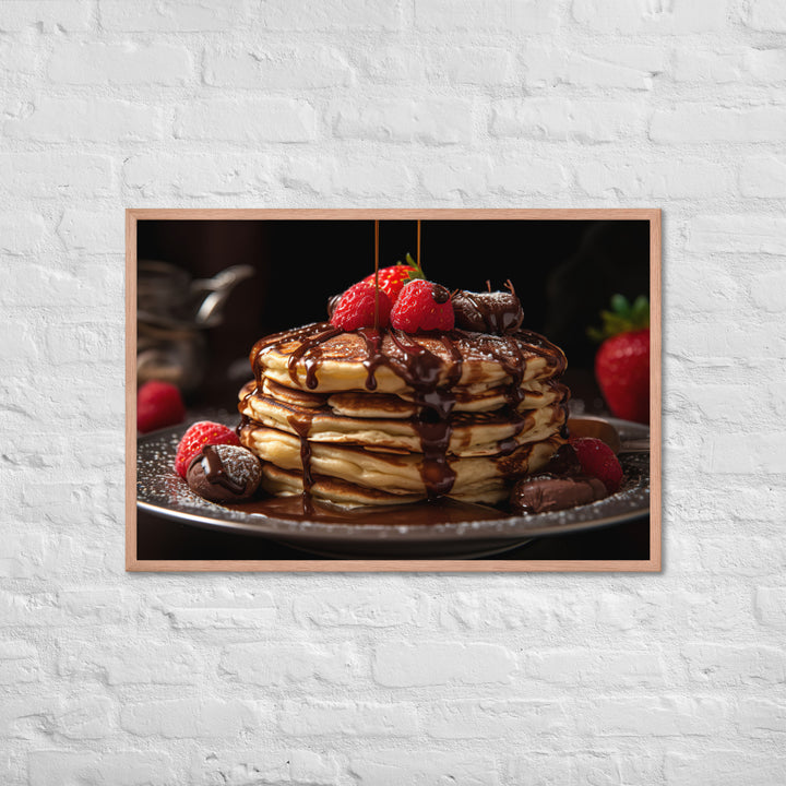 Nutella Stuffed Pancakes Framed poster 🤤 from Yumify.AI