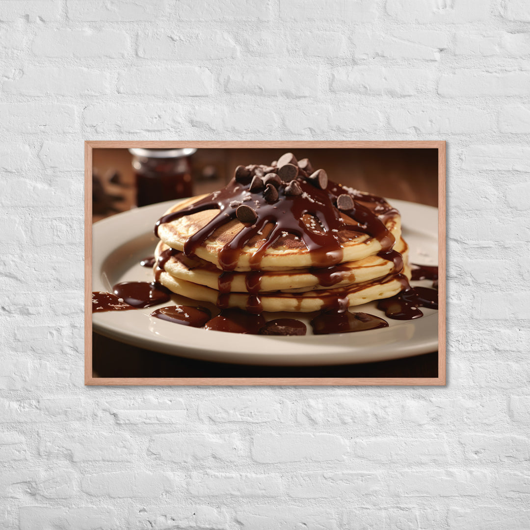 Chocolate Chip Pancakes Framed poster 🤤 from Yumify.AI