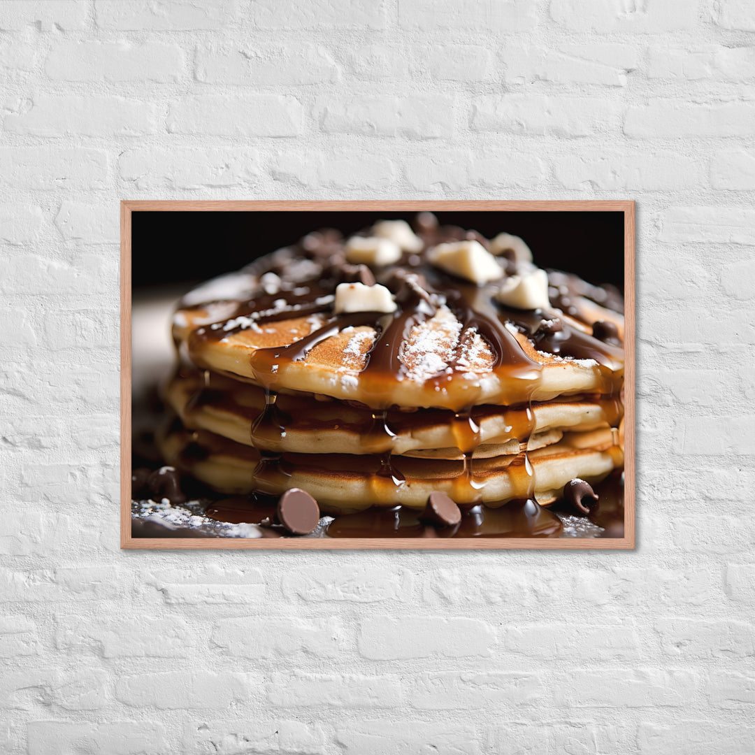 Chocolate Chip Pancakes Framed poster 🤤 from Yumify.AI