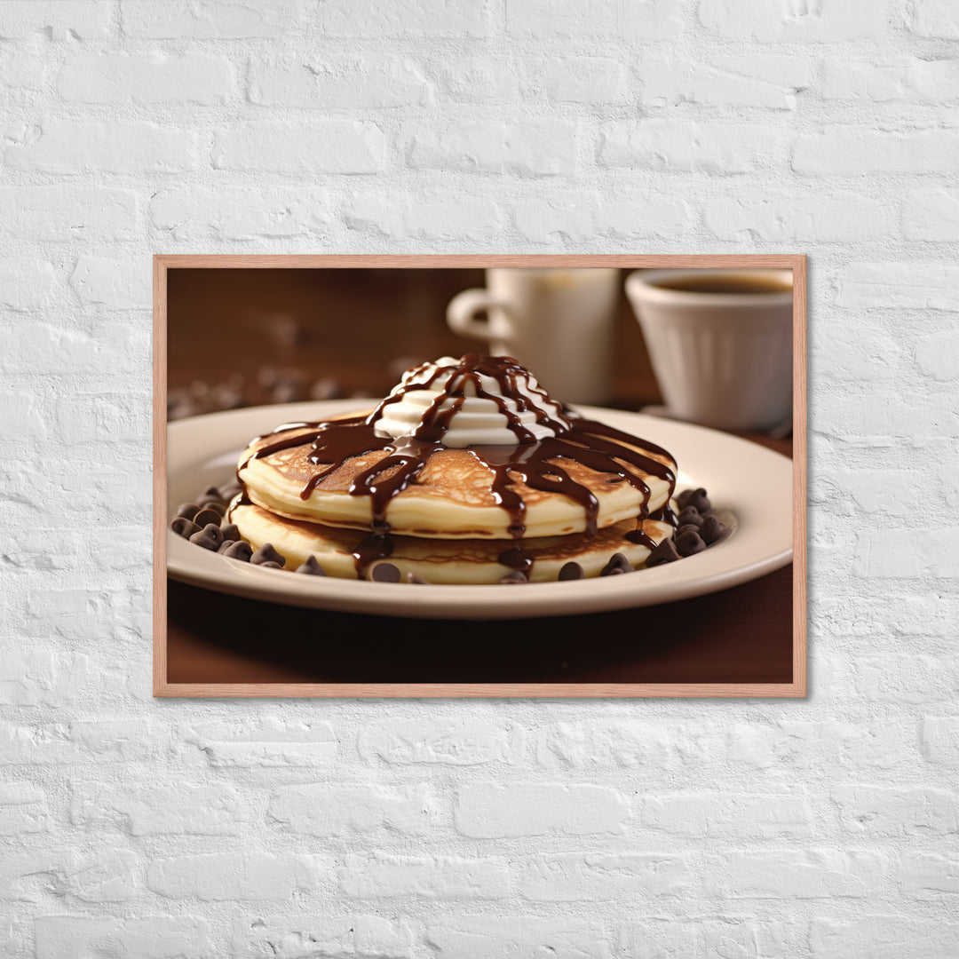 Chocolate Chip Pancakes Framed poster 🤤 from Yumify.AI