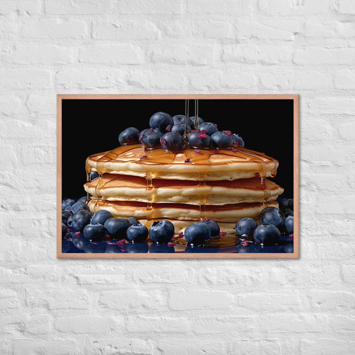 Blueberry Pancakes Framed poster 🤤 from Yumify.AI