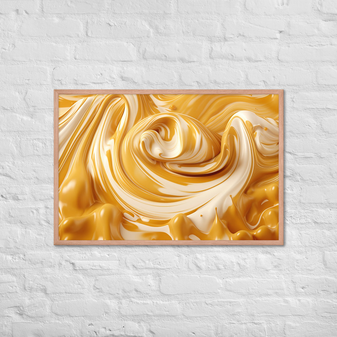 Salted Caramel ice cream Framed poster 🤤 from Yumify.AI