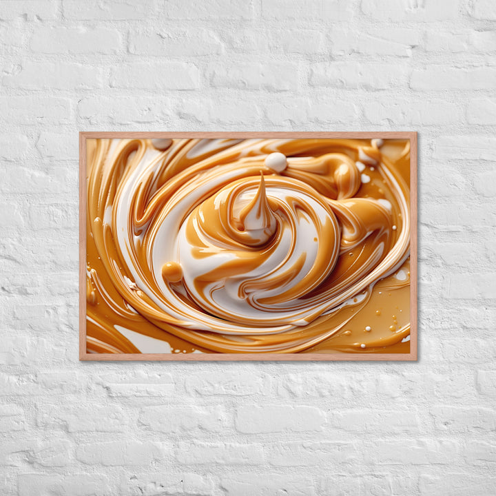 Salted Caramel ice cream Framed poster 🤤 from Yumify.AI