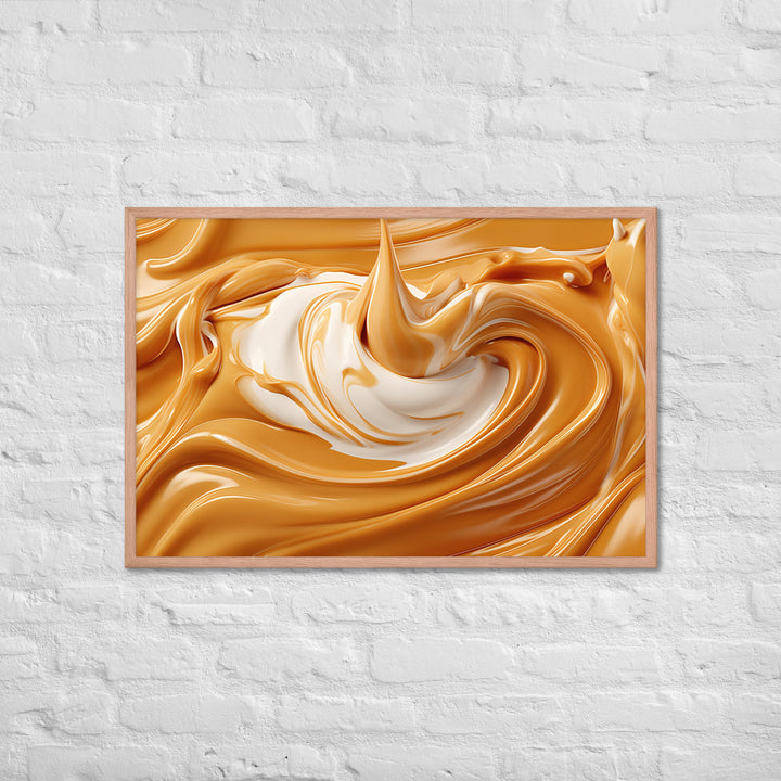 Salted Caramel ice cream Framed poster 🤤 from Yumify.AI