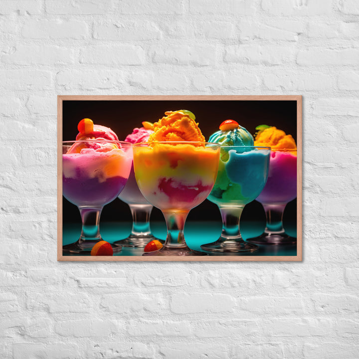 Rainbow Sherbet Framed poster 🤤 from Yumify.AI