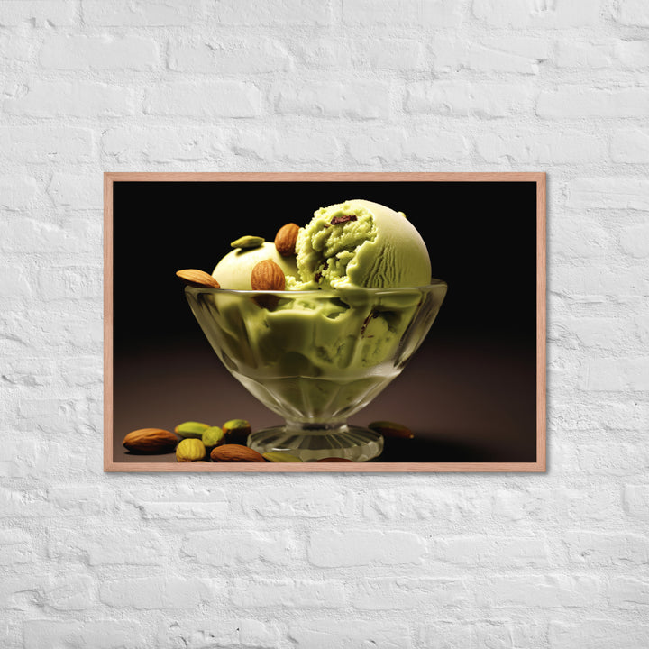 Pistachio ice cream Framed poster 🤤 from Yumify.AI