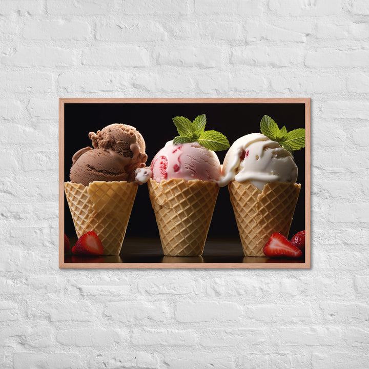 Neapolitan Ice Cream Framed poster 🤤 from Yumify.AI