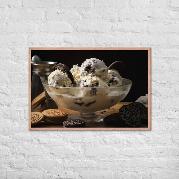 Cookies and Cream ice cream Framed poster 🤤 from Yumify.AI