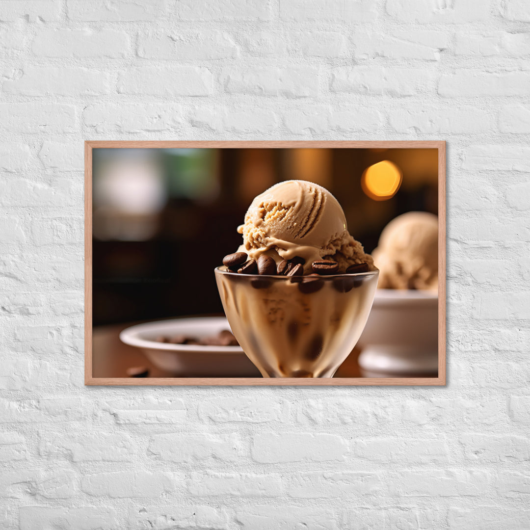 Coffee Ice Cream Framed poster 🤤 from Yumify.AI