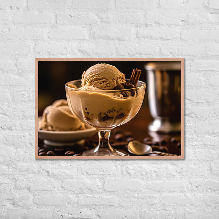 Coffee Ice Cream Framed poster 🤤 from Yumify.AI