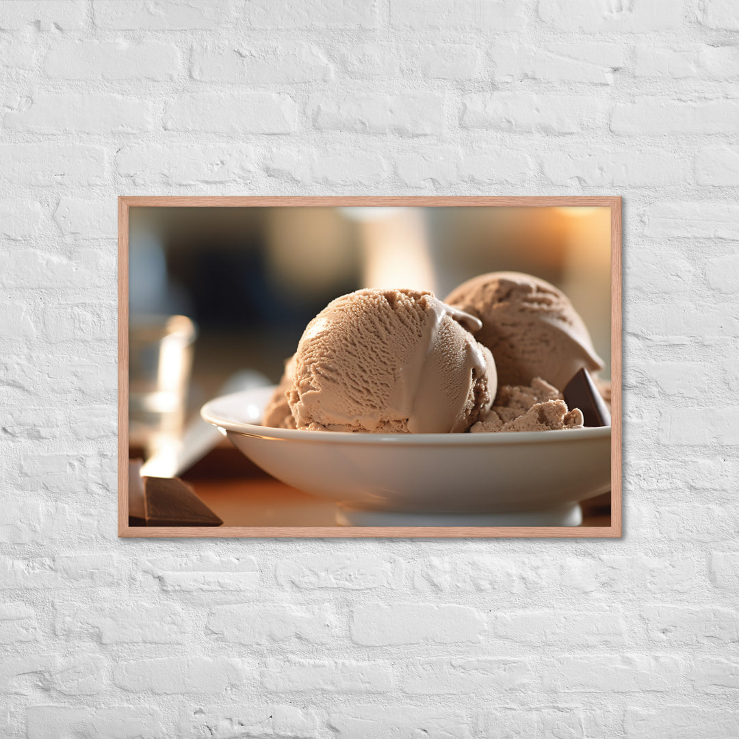 Coffee Ice Cream Framed poster 🤤 from Yumify.AI