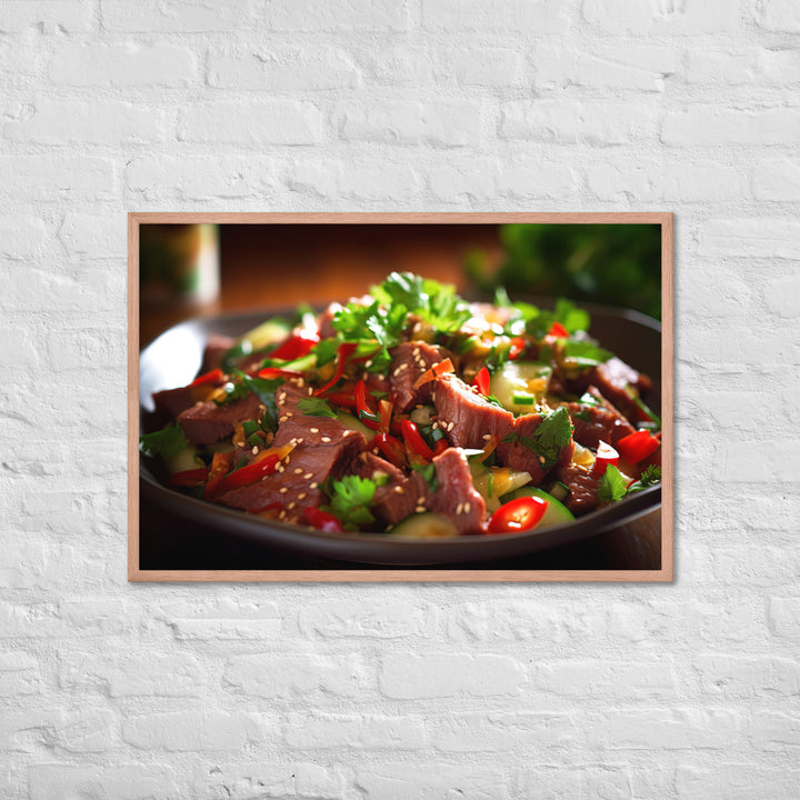 Thai Beef Salad Framed poster 🤤 from Yumify.AI