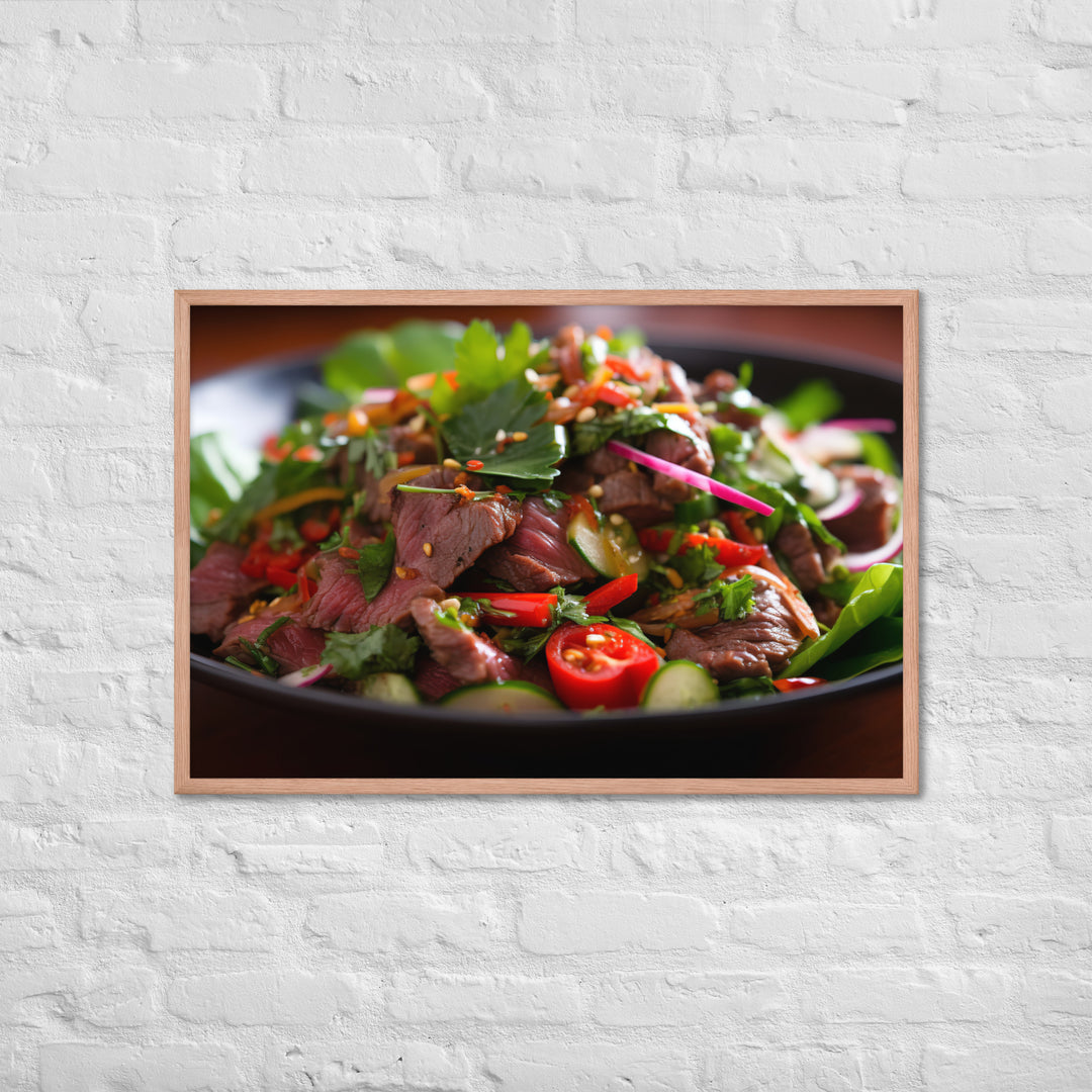 Thai Beef Salad Framed poster 🤤 from Yumify.AI