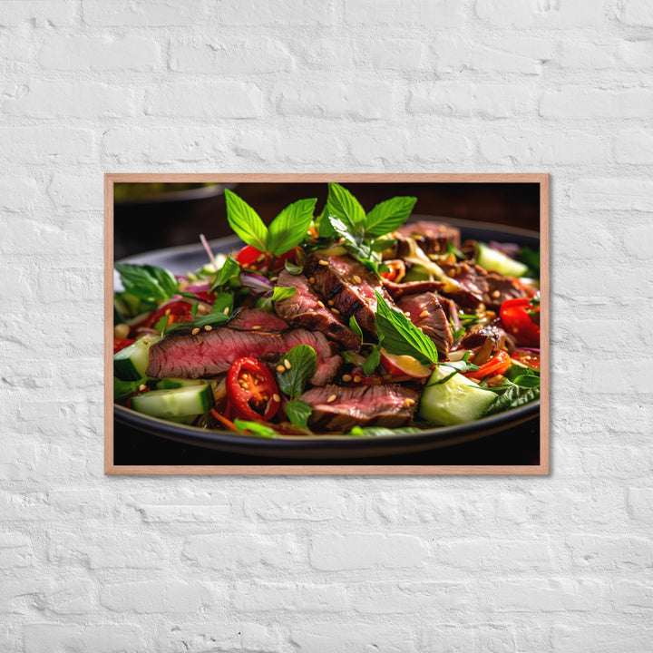 Thai Beef Salad Framed poster 🤤 from Yumify.AI