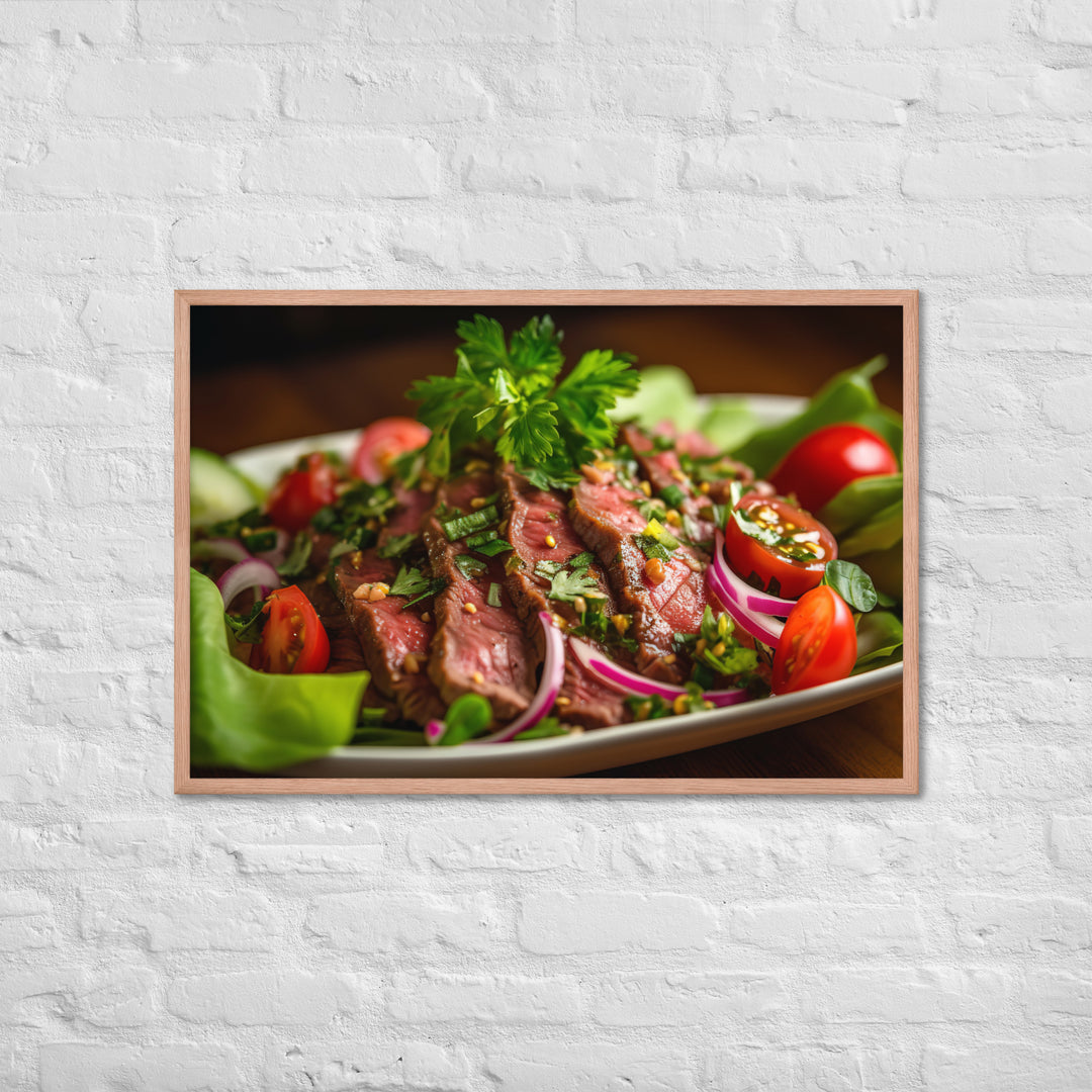 Thai Beef Salad Framed poster 🤤 from Yumify.AI