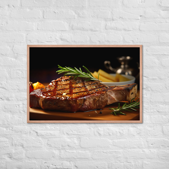 T-Bone Steak Framed poster 🤤 from Yumify.AI