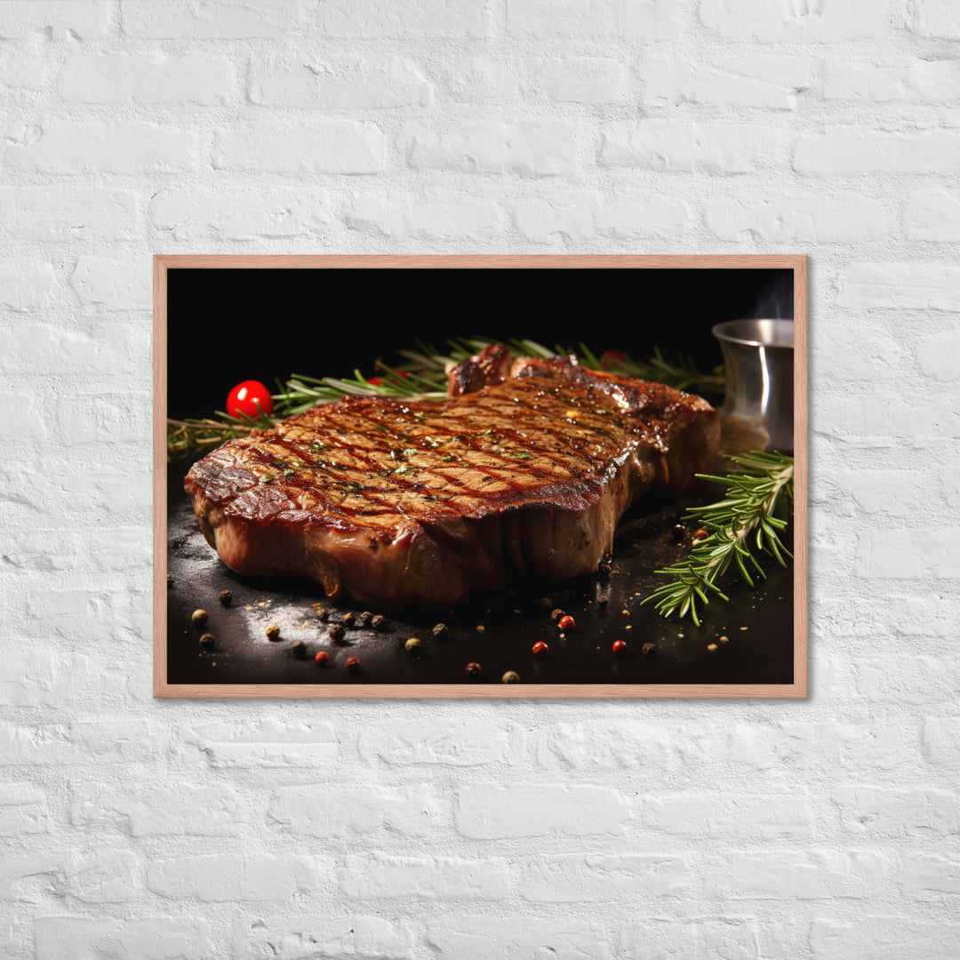 T-Bone Steak Framed poster 🤤 from Yumify.AI