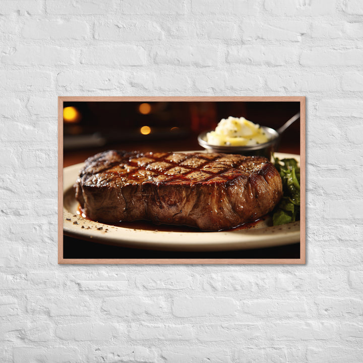 Porter house Steak Framed poster 🤤 from Yumify.AI