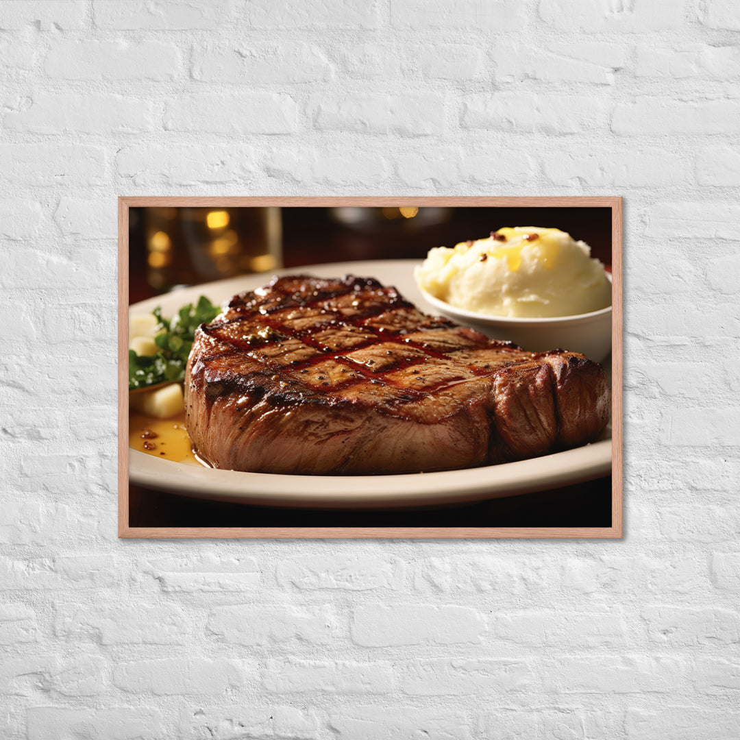 Porter house Steak Framed poster 🤤 from Yumify.AI