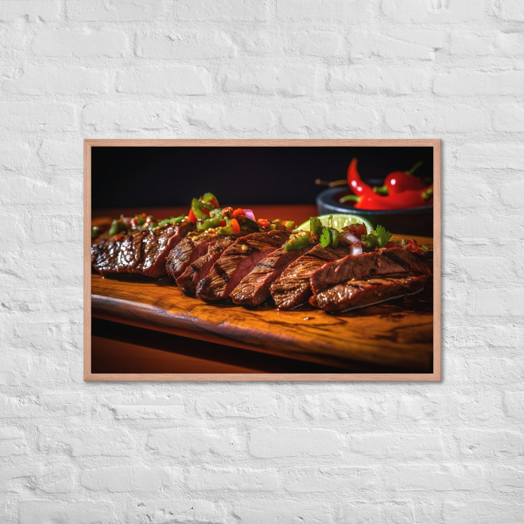 Mexican Carne Asada Framed poster 🤤 from Yumify.AI